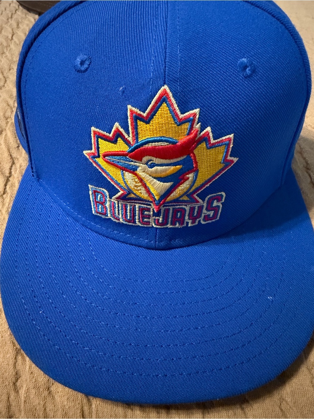 Topps Blue Jays Royal Blue Baseball Cap with Yellow & Red Logo